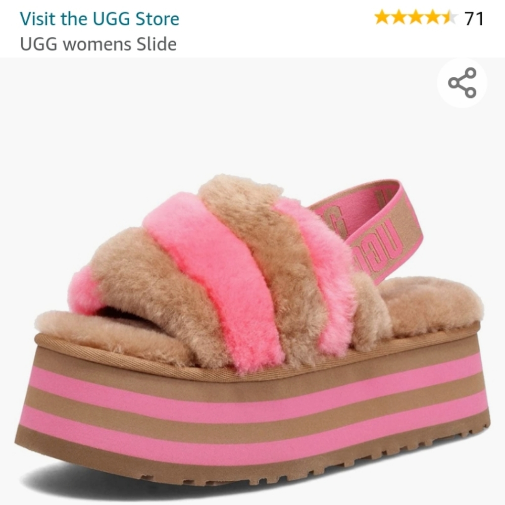 UGG DISCO STRIP SLIDE SANDLES